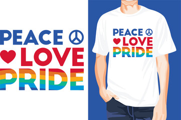 Peace Love Pride t-shirt design