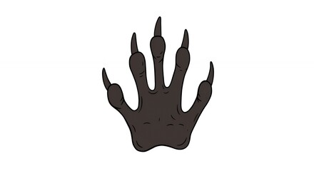 Obraz premium Animal paw print silhouette graphic design