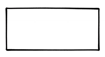 Blank white rectangle graphic design element