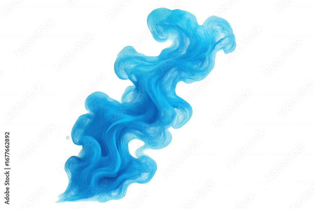Aufkleber light blue ink swirling underwater, forming ethereal patterns through transparent liquid, generating