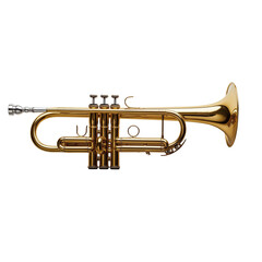 Obraz premium an ultra-realistic photograph of a trumpet, isolated on a transparent background