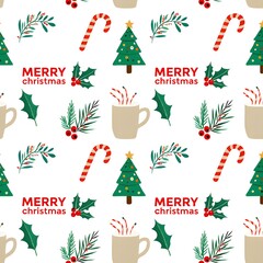christmas tree seamless pattern