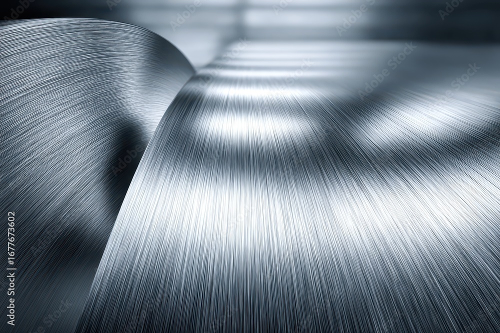 Poster a sleek and modern abstract background featuring a polished metal surface with smooth curves and sub