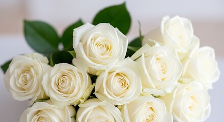 Elegant White Roses Bouquet for Special Occasions.