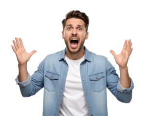 TV Drama Actor Delivering Emotional Scene on Set PNG