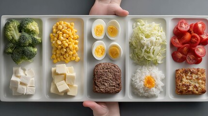 Portion size visuals with serving comparisons, hand reference charts, and portion control guides, ideal for health or diet education