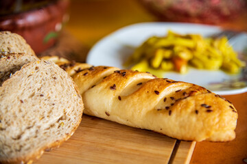 Fresh sandwich made with white bread served