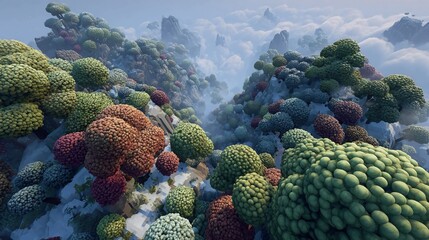 Procedural game content generation overlays creating unique and diverse in-game elements through algorithmic processes.