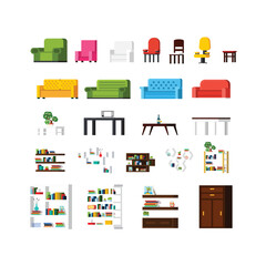 Different Furniture for home and office icons Best File for downloads