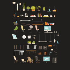 Different Furniture for home and office icons Best File for downloads