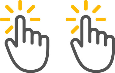 Obraz premium Click cursor finger hand icon vector illustration design