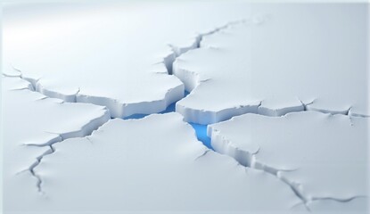 A detailed image showcasing a self-healing white material repairing a crack with subtle blue luminescence. Scientific & futuristic., ultra detailed, 8k resolution, HDR, professional