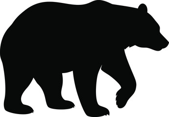 Fototapeta premium Majestic bear silhouette walking proudly capturing the power and grace of wildlife in nature silhouette