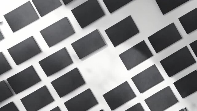Minimal Business Card Mockup, Dark Grey Cards with Copy Space, Brochure template layout, cover design, business annual report, flyer, magazine, created with generative ai