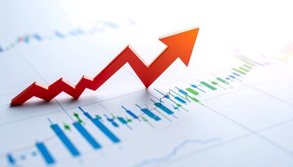 Growth chart, upward trend