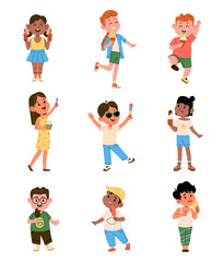 Children Enjoying Ice Cream