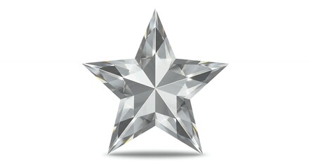 Clear facetted star gemstone gem jewelry crystal
