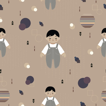  Baby Clothing Pattern suitable for wallpaper, wrapping paper, and other baby products.