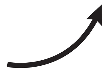 blue curve arrow icon on transparent background. flat style. arrow icon for your web site design, logo, app, UI. arrow indicated the direction symbol. EPS 10