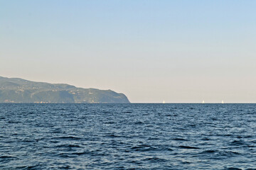 Sail boats near Aetoloakarnanian coast.