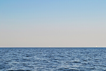 Obraz premium Two sailing boats in the Ionian sea.