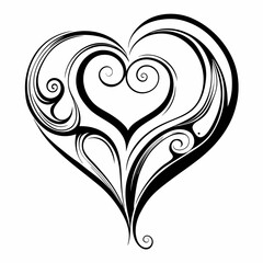 heart with floral ornament