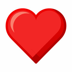 red heart isolated