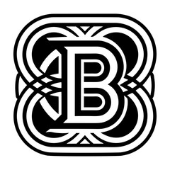 Letter b monogram in filled style © creativestall