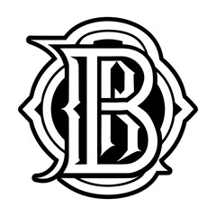 Letter b monogram in filled style © creativestall