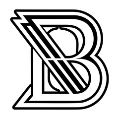 Minimalistic letter b logo in solid style © creativestall