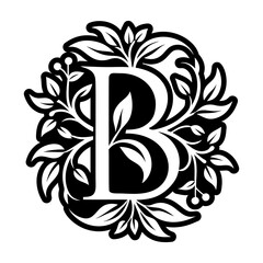 Modern b monogram in filled style © creativestall