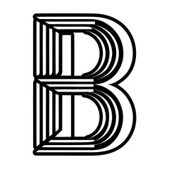 Abstract b alphabet logo in glyph style © creativestall