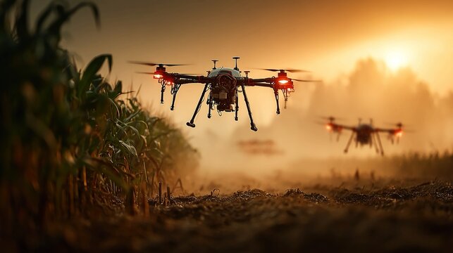 Robotics swarm technology coordinating multiple robots to collaboratively perform complex tasks in agriculture, defense, and logistics.