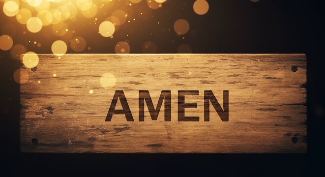 Amen wooden sign inspirational image