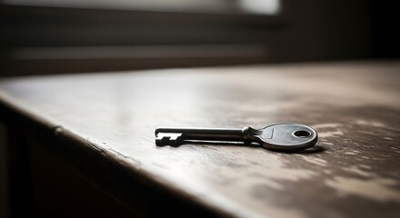 Old Wooden Table with Antique Keys and a Vintage Vibe