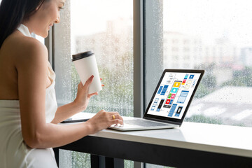 UX UI design process for modish mobile application and website . Creative prototype of wireframe for professional app developer .