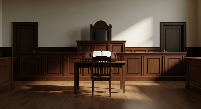 Law Enforcement and Trial in a Courtroom