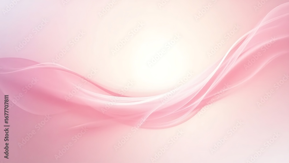 Poster abstract pink wave background. a flowing elegant design with a layered and semi-transparent ribbon. 