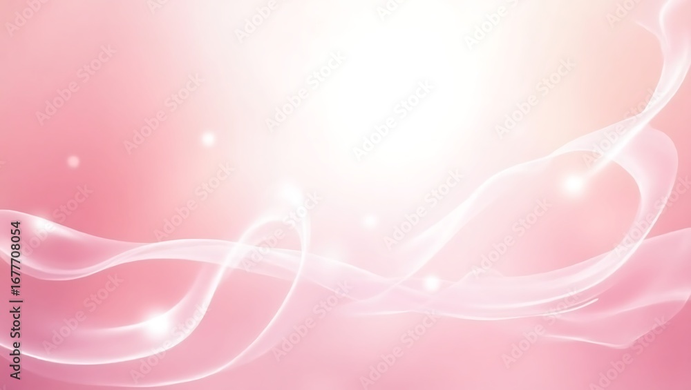 Poster abstract pink wave background. a flowing elegant design with a layered and semi-transparent ribbon. 