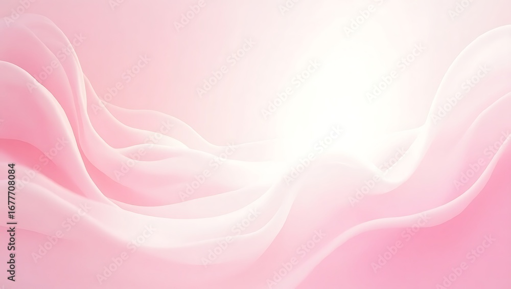 Poster abstract pink wave background. a flowing elegant design with a layered and semi-transparent ribbon. 