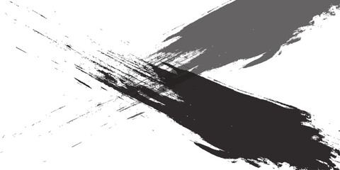 Vector art illustration of a black ink bird silhouette sketch with a splash of vintage grunge