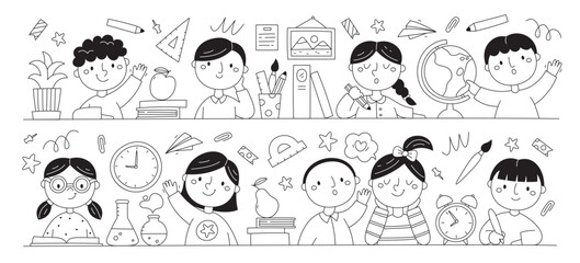 Fototapeta premium Children in Classroom Activities