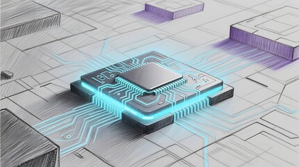 Digital Processor Drawing
