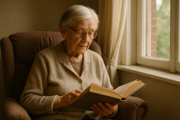 Lecture pres de la fenetre