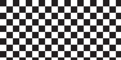 Black and white chess pattern. Checkerboard seamless vector illustration. Abstract checkered checkerboard for game. Grid geometric rectangle shape. Race flag. EPS 10
