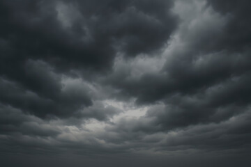 overcast sky with dramatic gray clouds, moody atmosphere