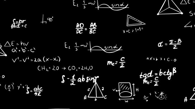 math equations and formulas with transparent background