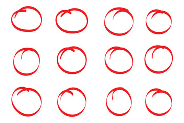 Hand drawn cartoon circle line vector illustration doodle sketch style for concept design. EPS  10 