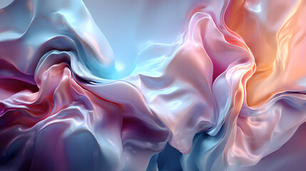 Abstract glowing background with iridescent pastel clors and soft, intricate txture, creating a dynamic eel.