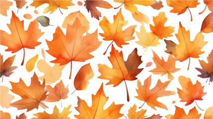 Autumn maple leaves background with colorful fall foliage design